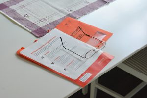 Orange pensionskuvert